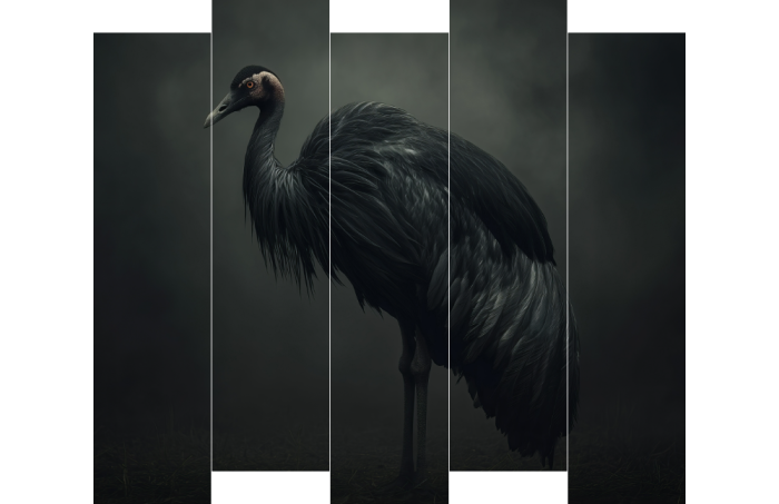 De donkere kraanvogel
